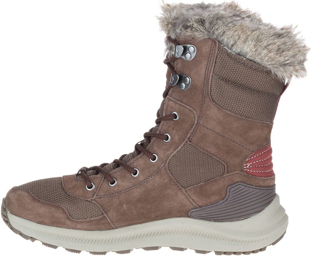 Botas Mujer - Merrell Ontario Tall Polar Waterproof - Marrones - DGNA-29576